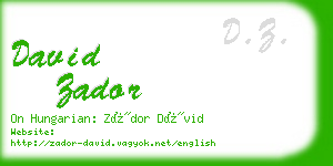 david zador business card